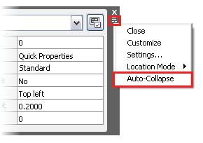 Click the text you created in the drawing area. The Quick Properties panel is displayed automatically next to the selected object.
