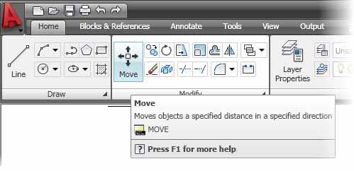 On a floating panel, you click Send to Ribbon to place it back in the panel as highlighted in the following illustration. You can also drag the panel back to the ribbon.