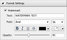 Adding Watermark Page 36 of 39 You can add copyright information to your documents using the Watermark option of AVS Document Converter.