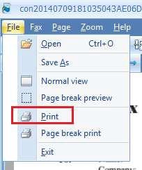 2.6.3 Print Users can perform this operation to print a fax while opening it with image viewer.