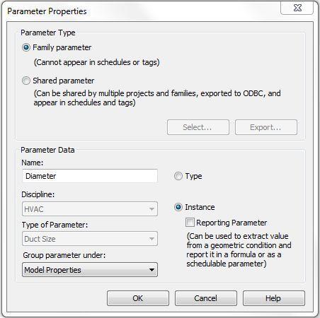 Necessary conditions to create custom hanger Tip #3 When the Parameter Properties window occurs you have to set parameters as follows: 1.
