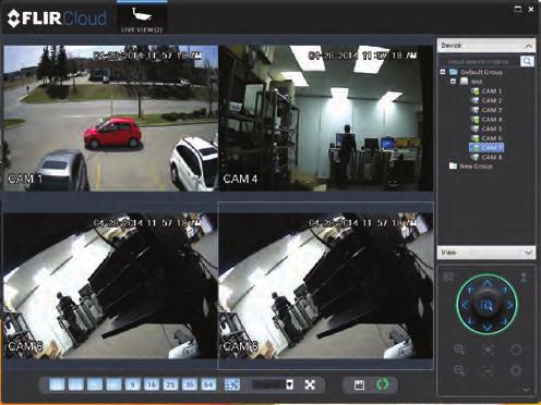 8 Using FLIR Cloud Client for PC or Mac 2. Click and drag a DVR, NVR, group, or individual camera to open live video.