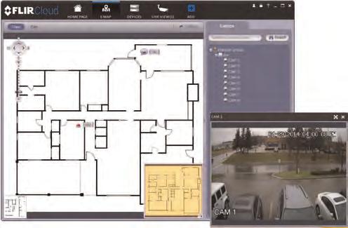 8 Using FLIR Cloud Client for PC or Mac 6. Click and drag cameras from the device list to place them on the map. To open cameras from the e-map: 1. Click View. 2.