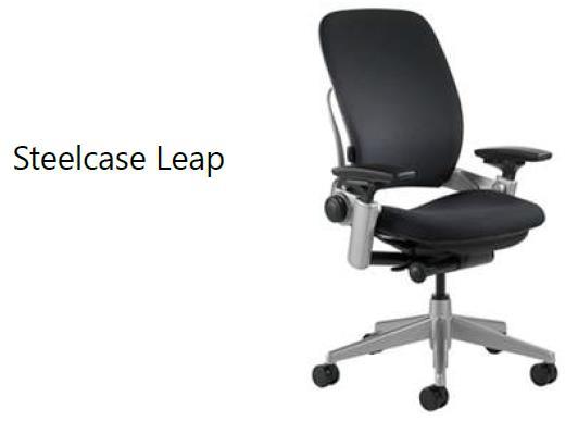 Adjustable back, seat, arm rests, height, tilt and inflatable lumbar support.