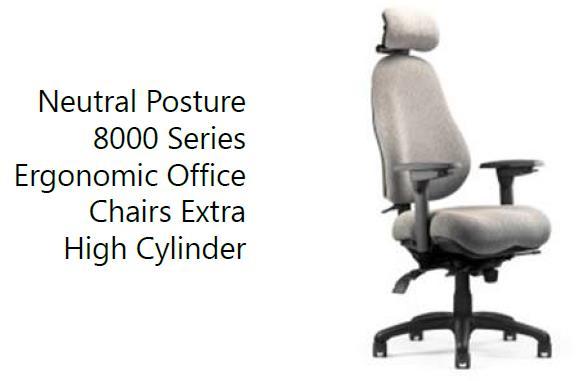 Chairs Lateral support contours, adjustable arm pads, armrests, seat and