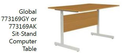 Desks Mechanical Desks Pin Adjustable to heights between 26-28 from the ground.
