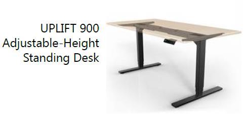 Desks Features 26 of height adjustment, telescoping legs, soft start and stop and low-draw