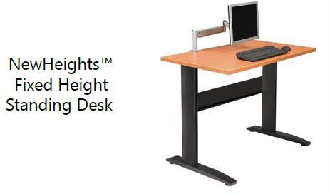lifting capacity. Stand-Biased/Fixed Height Desks Standard height of 29 but is also available in custom heights from 22-52. Available with work surface or base only.