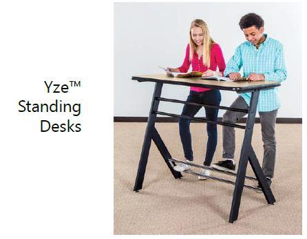 Desks Height built to order, with top at 31.5 inches deep. Available in two widths. Standard width is 63.