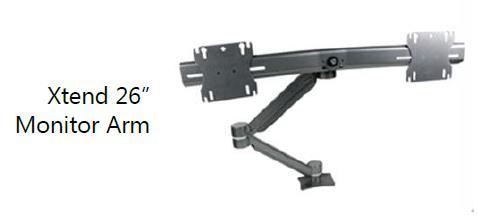 Tool free installation included mounting hardware kit and instructions. Arm swivels 360 around the base. https://www.knapeandvogt.