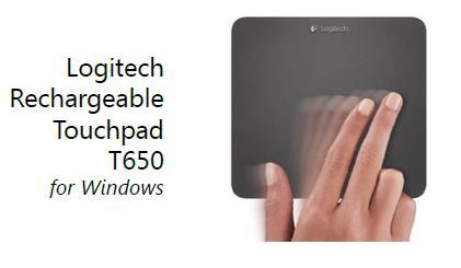 Glass touch area, click-anywhere surface, USB rechargeable,