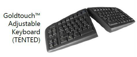 These keyboards separate wrists and place them in more neutral angles, reducing strain and pressure on tendons.