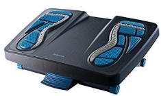 Foot pedal controls height from 3.5 to 5 inches and angle up to 30 degrees.