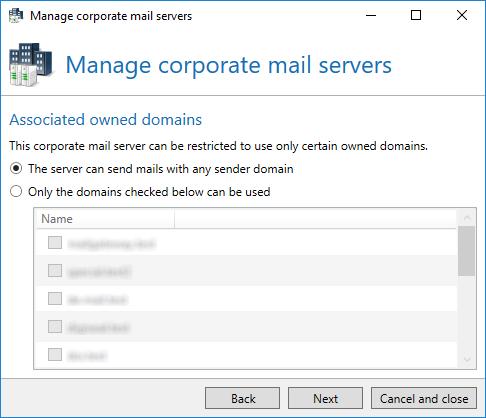 Picture 69: Indicate with which owned domains the server is allowed to send mails Picture 70: Optionally, you can write a comment Multiple