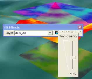 ArcGlobe tools Layer Transparency Transparency can be changed interactively in