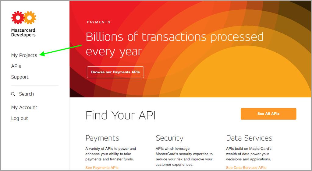 Appendix Renew a Mastercard Developers API Key Renew a Mastercard Developers API Key This section provides information on how to complete the key-renewal process on the Mastercard Developers site.
