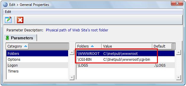 Run Worldox/Web Mobile; Configure Settings for Your Site (6.0) 8 Click to close the Edit > General Properties window. 9 Open the WDWEBSRV - Edit > Server Properties dialog.