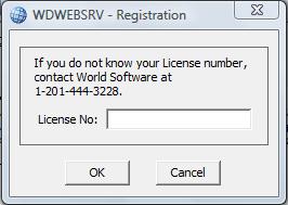 Set up a Worldox/Web Mobile Document Proxy Server (6.0) b. Type your Worldox/Web Mobile license number (the Proxy license number) into the License No field, then click Server window.