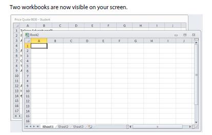In this exercise, practice creating new workbooks. Exercise F 1 Press. You should now have a new blank workbook titled as Book2 on the screen.