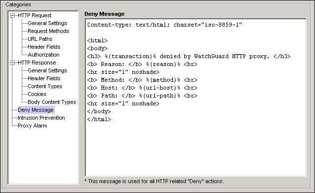 Configuring the HTTP Proxy Setting HTTP body content types This ruleset gives you control of the content in an HTTP response.