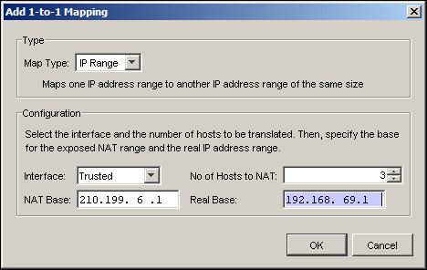 Using 1-to-1 NAT 2 Click Add. The 1-1 Mapping dialog box appears.
