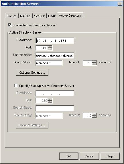 Configuring Active Directory Authentication Configuring Active Directory Authentication You can use an Active Directory authentication server to authenticate your users to the Firebox.