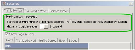 Monitoring Firebox Traffic Monitoring Firebox Traffic To see Firebox log messages, click the Traffic Monitor tab.
