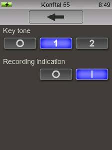 SETTINGS ADJUSTING SOUND EFFECTS Press Sound in the menu. Make your settings by pressing the buttons and end with the back arrow.