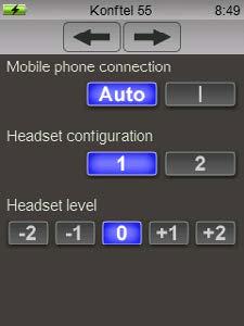 SETTINGS CHANGING CONNECTION SETTINGS Press Connection in the menu. Make your settings by pressing the buttons and end with the back arrow.