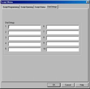 VUP Programming 3-19 Figure 3-11: Dial Strings Tab 2. Define up to 10 dial strings. NOTE A dial string consists of up to 20 digits including 0 to 9, A to D, *, #, p for pause and & for hook flash.