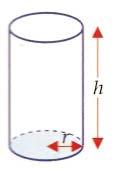 3.7 Finding volumes and surface areas This cylinder has a circular base of radius r cm and a height of h cm.