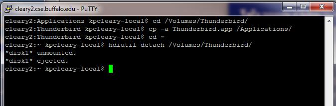 Command-line Installation of.app Copy the.app directory to the /Applications directory Ex: sudo cp -a./thunderbird.