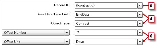 Configure a Flow to Wait for Events The base time for the first event ( Week before account renews ) is the value of Account.Renewal_Date c (1) on the record whose ID is stored in {!