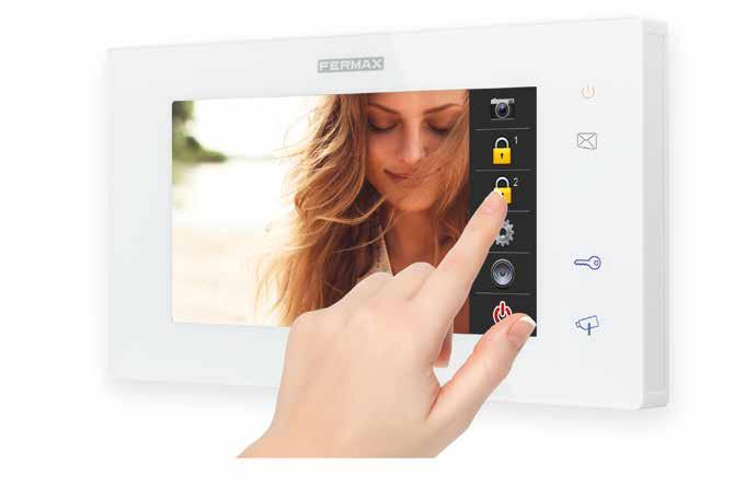 Way Monitor WITH TOUCHSCREEN AND GRAPHIC ICONS The WAY video door entry monitor is an extraslim terminal with only 18mm width, rounded borders and glass surface on the front surface.
