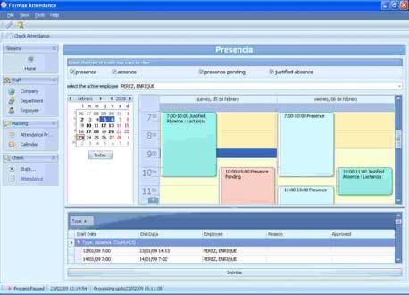 Software CAC Time & Attendance centralized CAC Time & Attendance Needs CAC Data Base Server software installed (manages the SQL database) and CAC Server. Both included in the central unit.