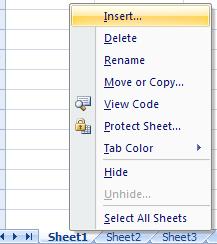 Inserting & deleting new worksheets There will be many times when you need to add a whole worksheet rather than columns or rows. Exercise 14: Insert a worksheet 1.