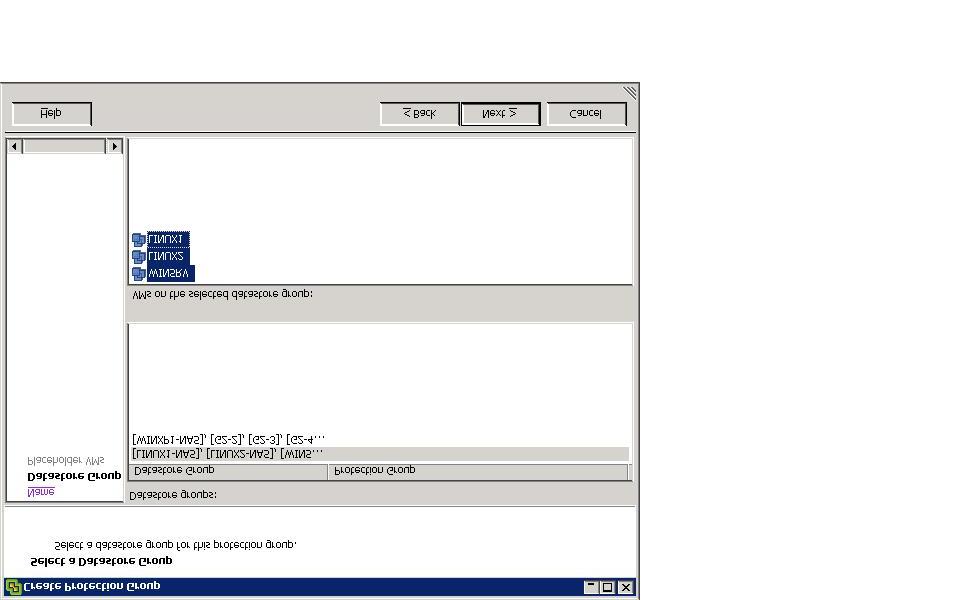 Figure 10. Data store group 4. Select the placeholder data store.