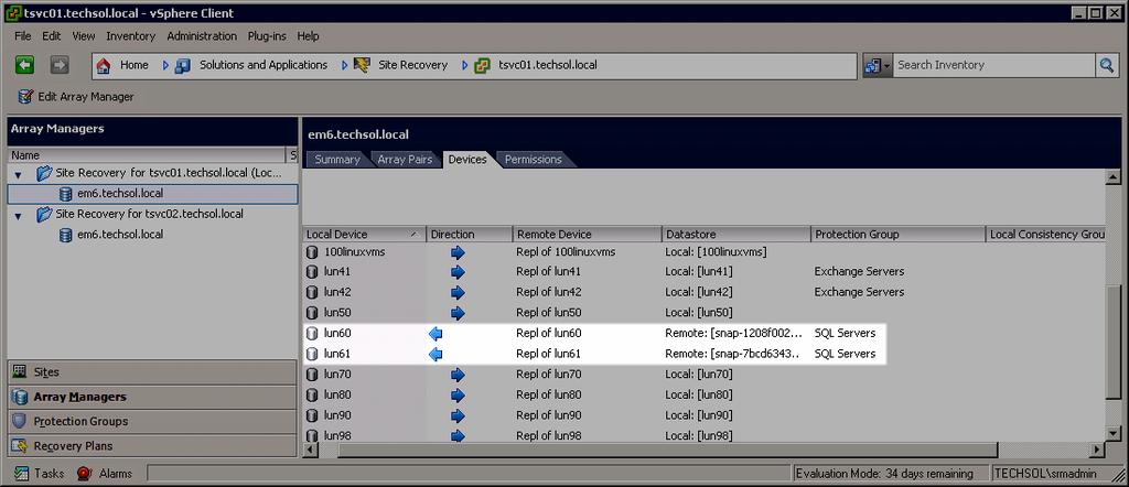 Reprotecting virtual machines workflow in SRM 5.
