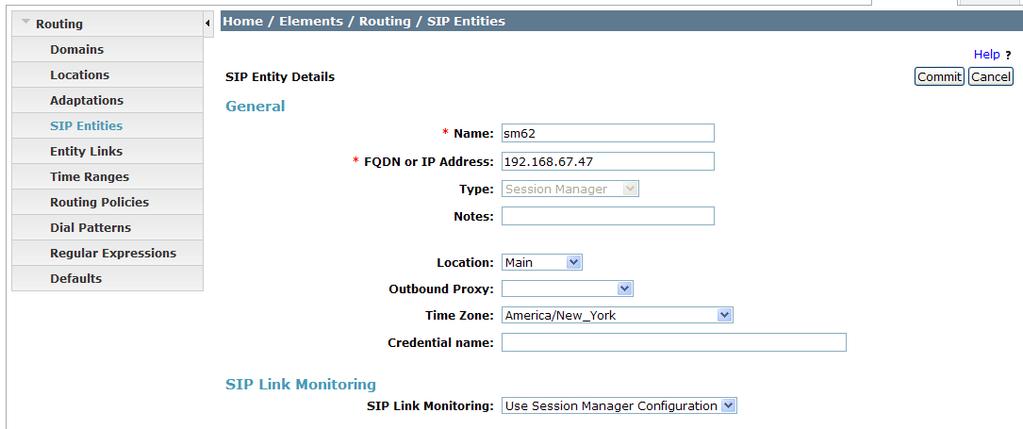 Step 4 - In the Port section of the SIP Entity Details page, click on Add and provision an entry as follows: Port Enter 5060 (see note above). Protocol Select TCP (see note above).