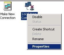(2) Right click [Local Area Connection], and select