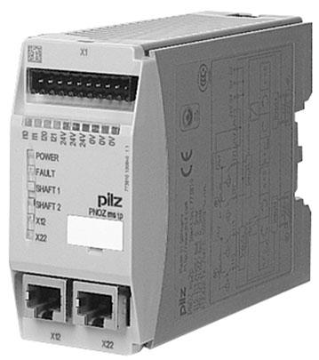 Speed monitor for connection to a base unit from the PNOZmulti modular safety system Approvals Unit features Monitoring of 2 independent axes Connection of 2 incremental encoders or 4 proximity