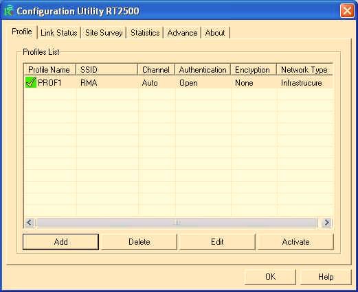 Configuration!!Profile The Profile Tab allows you to set values for all parameters by selecting a previously defined profile.