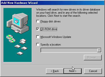 Step 3: Insert the Product CD-ROM into the appropriate drive. Click on Next to install the driver.