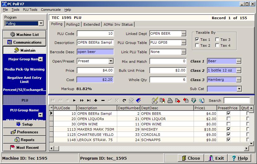 Import 13. The Import feature is available in the program Maintain Area of the software and is located in the grid toolbar.
