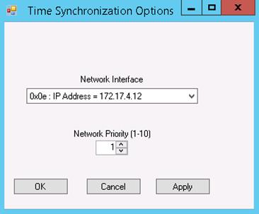 NIC Time Synchronization Section 9 Aspects interface and the priorities for time synchronizations as shown in Figure 50. Figure 50. NIC Time Synchronization To access this: 1.