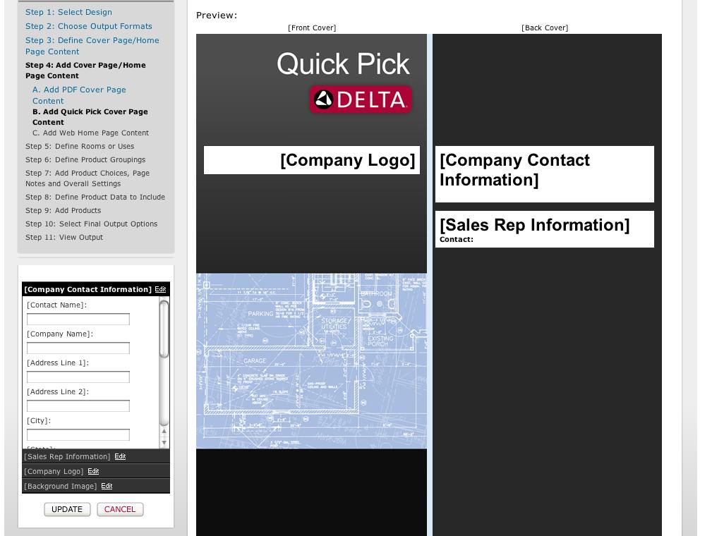 Step 4B: Add Quick Pick Cover Page Content This step allows you to enter the custom cover page content that you selected to include in your guide that will appear on the Quick Pick front or back