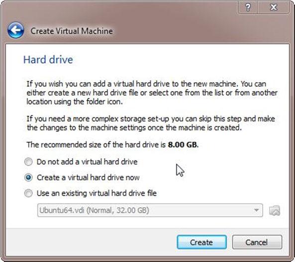 Configuring a Virtual Hard Disk 6 In the next