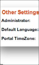 Other Settings This setting will allow the administrator to set up Administrator, Language