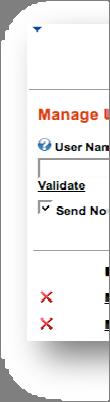 User Roles User Name: Enter The User Name and click Validate to confirm