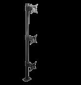 Quad Monitor Mount Two Dual Articulating Arms W6469 15 Post - Telephone Tray